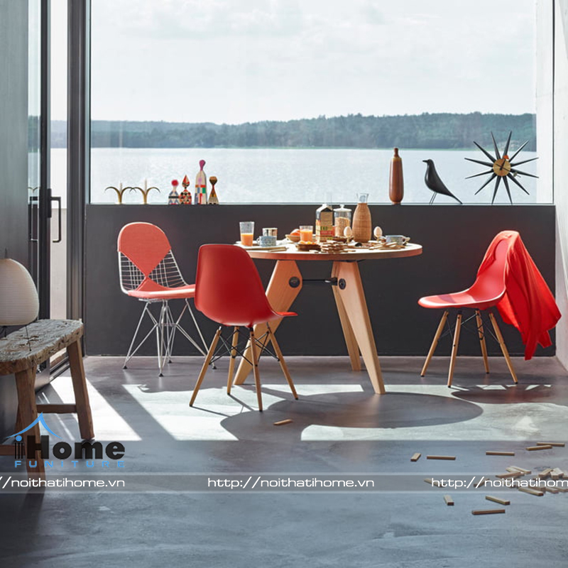 ghế nhựa chân gỗ eames hải phòng
